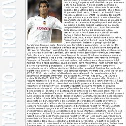 Sport for Africa: già disponibili i biglietti della lotteria solidale