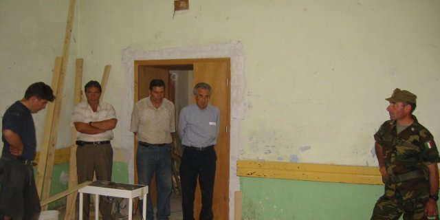 Una fase del recente sopralluogo condotto in cantiere