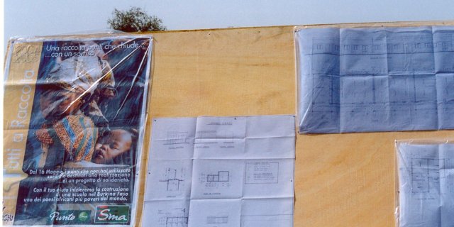 Il progetto affisso nell'area di cantiere