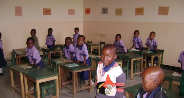 Una delle classi dell'asilo