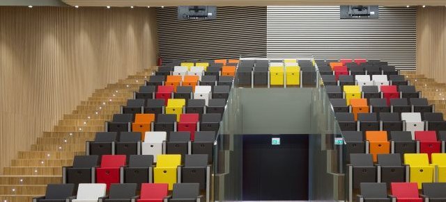 L'auditorium di Sienambiente in via Simone Martini a Siena